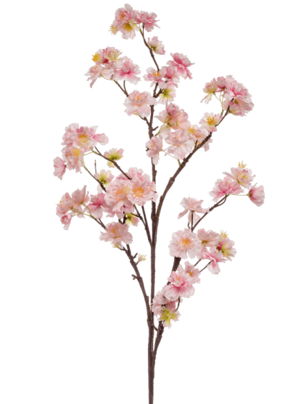 Emerald Cherry Blossom Spray Light Pink