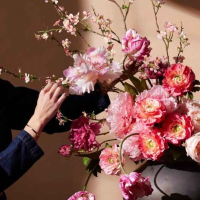 artificial flowers on valentinesday